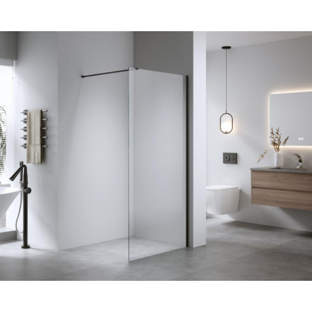 Paravane de dus walk-in - Paravan de dus negru Walk-In 100 cm, grosime sticla 8 mm Mediterraneo Trixie