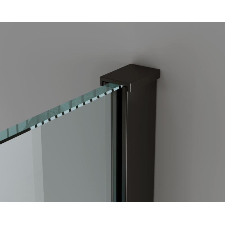 Paravan de dus negru Walk-In 90 cm, sticla grosime 8 mm Mediterraneo Trixie [3]
