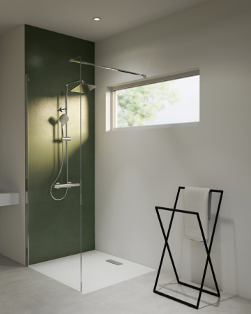 Paravan dus walk-in 90x195 cm Ideal Standard Connect, sticla securizata, profil crom lucios [1]