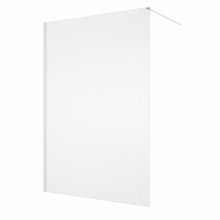 Paravane de dus walk-in - Paravan dus cu sticla riflata walk-in 120x200 cm, alb, 8 mm, Ronal Lina