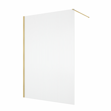 Paravane de dus walk-in - Paravan dus cu sticla riflata walk-in 80x200 cm, auriu periat, sticla 8 mm, Ronal Lina