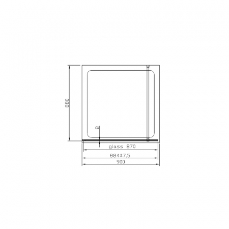 Paravan dus sticla securizata easy clean walk-in 90x200 cm, auriu periat, Mediterraneo Foxy [3]