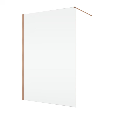 Paravane de dus walk-in - Paravan dus sticla walk-in 90x200 cm cupru periat, sticla 8 mm, Ronal Easy D40
