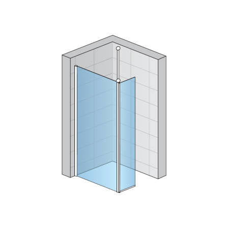 Cabina dus Walk-in SanSwiss 120x200 cm cu perete lateral de 40cm Fun [5]