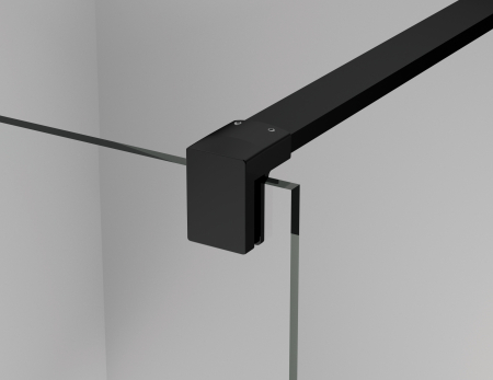Paravan dus sticla walk-in 120x200 cm cu cadru metalic negru Sanswiss Easy [4]