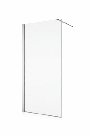 Paravane de dus walk-in - Paravan dus sticla walk-in 140x200 cm cu cadru metalic crom RONAL PUR