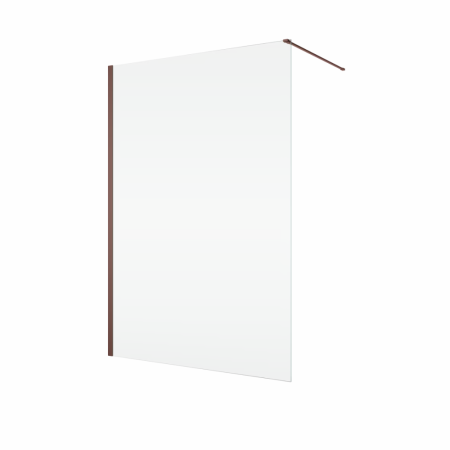 Paravane de dus walk-in - Paravan dus sticla walk-in 100x200 cm, bordeaux metal,  sticla 8 mm, Ronal Easy D40