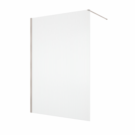 Paravane de dus walk-in - Paravan dus cu sticla riflata walk-in 90x200 cm, bronz periat, sticla 8 mm, Ronal Lina