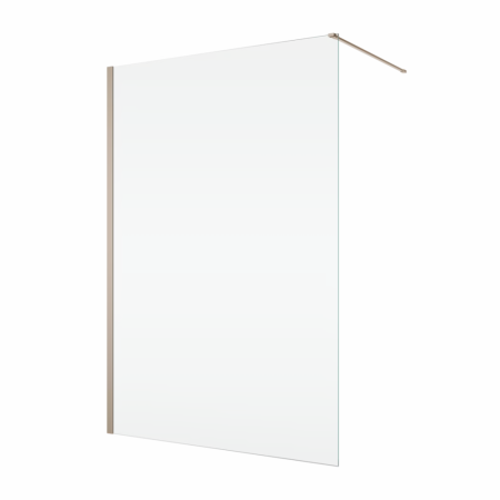 Cabine dus - Paravan dus sticla walk-in 120x200 cm, champagne metal, sticla 8 mm, Ronal Easy