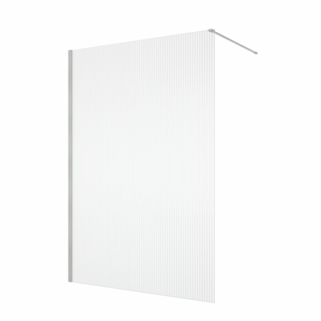 Paravane de dus walk-in - Paravan dus cu sticla riflata walk-in 140x200 cm, crom periat, sticla 8 mm, Ronal Lina