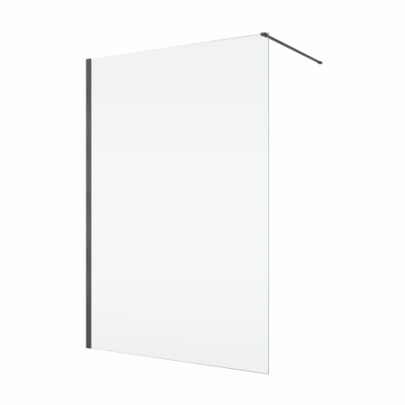 Baie - Paravan dus sticla walk-in 90x200 cm, metal periat, sticla 8 mm, Ronal Easy