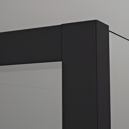 Paravan dus sticla walk-in 110x200 cm, negru, sticla 8 mm, Ronal Easy [1]