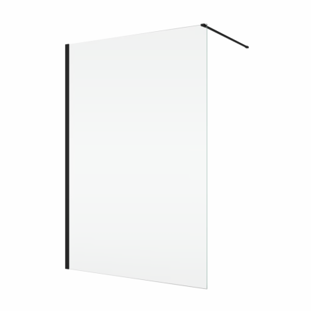 Cabine dus - Paravan dus sticla walk-in 110x200 cm, negru, sticla 8 mm, Ronal Easy