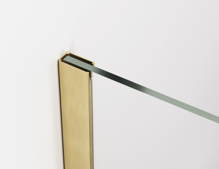 Paravan dus tip walk-in, Sanswiss Easy STR4P, sticla transparenta, profil auriu periat, 90 x 200 cm, sticla 8 mm, Ronal [2]