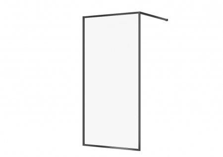 Paravane de dus walk-in - Paravan dus walk-in 100x200 cm Cersanit Larga, sticla securizata, profil negru