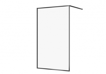 Paravane de dus walk-in - Paravan dus walk-in 120x200 cm Cersanit Larga, sticla securizata, profil negru