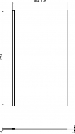 Paravan dus walk-in 120x200 cm Ideal Standard i.Life, sticla securizata, profil argintiu [6]