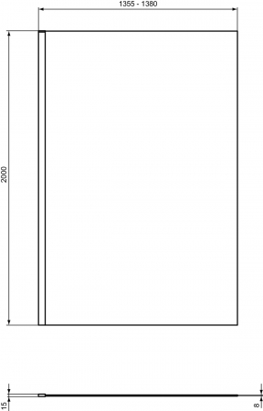 Paravan dus walk-in 140x200 cm Ideal Standard i.Life, sticla securizata, profil argintiu [6]