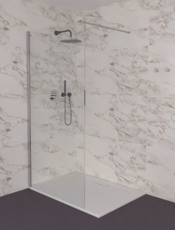 Paravan dus walk-in 70x200 cm Ideal Standard i.Life, sticla securizata, profil argintiu [2]