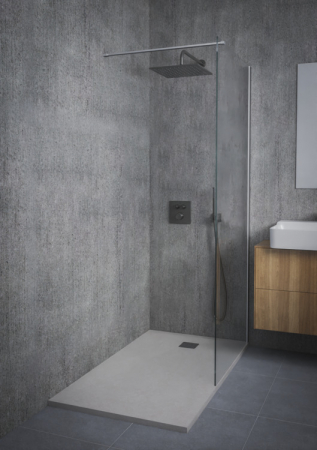 Paravan dus walk-in 90x200 cm Ideal Standard i.Life, sticla securizata, profil argintiu [4]
