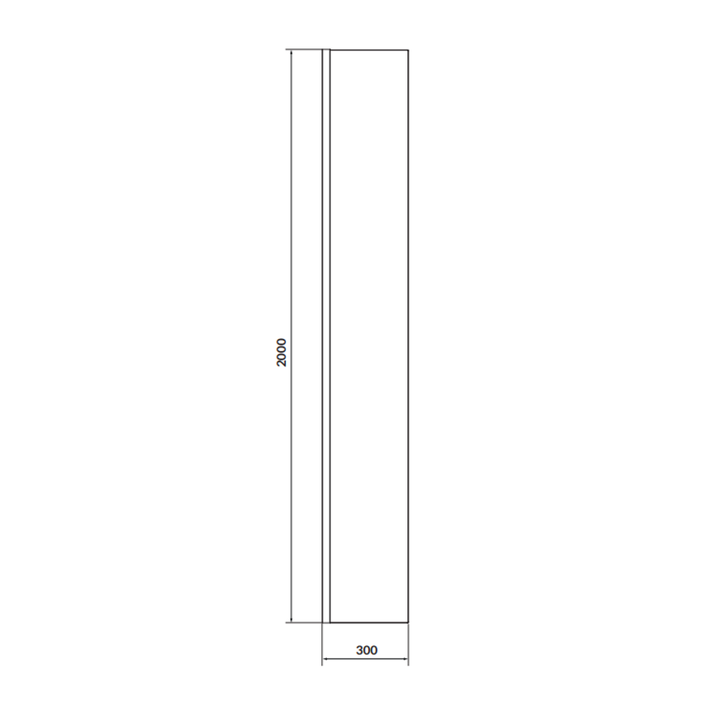 Paravan dus sticla securizata 30x200 cm profil crom pentru cabina dus walk-in Cersanit Mille [2]