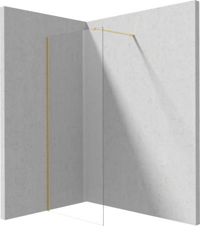 Paravane de dus walk-in - Paravan dus walk-in sticla securizata 110x195 cm auriu periat Deante Prizma