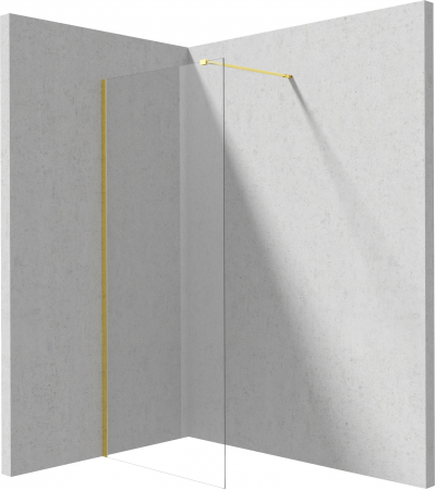 Paravane de dus walk-in - Paravan dus walk-in sticla securizata 110x195 cm auriu lucios Deante Prizma