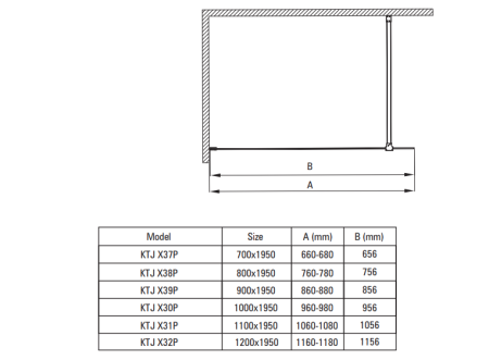Paravan dus walk-in sticla securizata 90x195 cm, bronz periat, Deante Prizma [3]