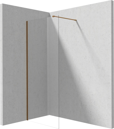 Paravane de dus walk-in - Paravan dus walk-in sticla securizata 100x195 cm, bronz periat, Deante Prizma