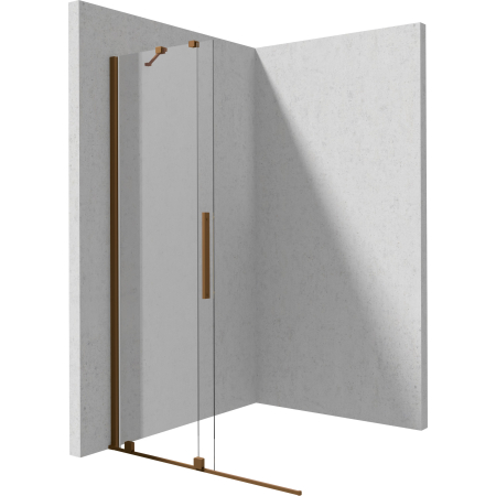 Paravan dus sticla securizata 6 mm cu usa glisanta 90x195 cm, bronz periat, Deante Prizma [1]