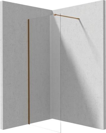 Paravane de dus walk-in - Paravan dus walk-in sticla securizata 70x195 cm, bronz periat, Deante Prizma