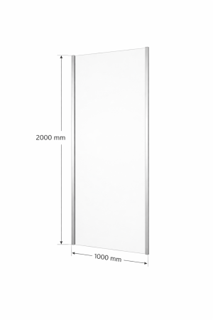 Perete dus 100x200 cm, sticla securizata cu grosimea de 6 mm cu strat AquaPerle, Ronal Divera [1]