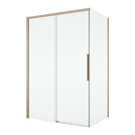 Perete dus 80x200 cm, champagne metal, grosime sticla 8 mm, tratament anticalcar, Ronal Oriana [1]