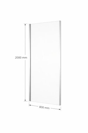 Perete dus 80x200 cm, sticla securizata cu grosimea de 6 mm cu strat AquaPerle, Ronal Divera [1]