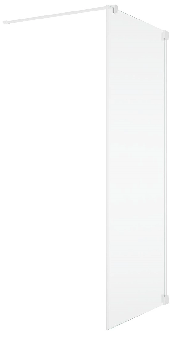 Usi, paravane si pereti dus - Perete lateral 120x200 cm, grosime sticla de 6 mm, profil alb, Ronal Cadura