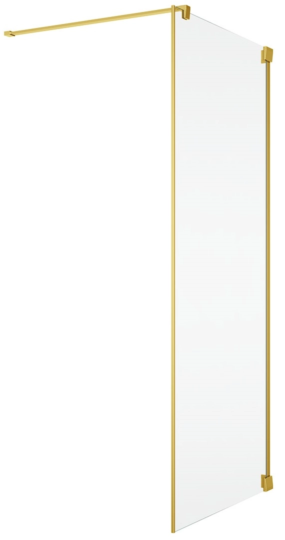 Usi, paravane si pereti dus - Perete lateral 70x200 cm, grosime sticla de 6 mm, profil auriu, Ronal Cadura