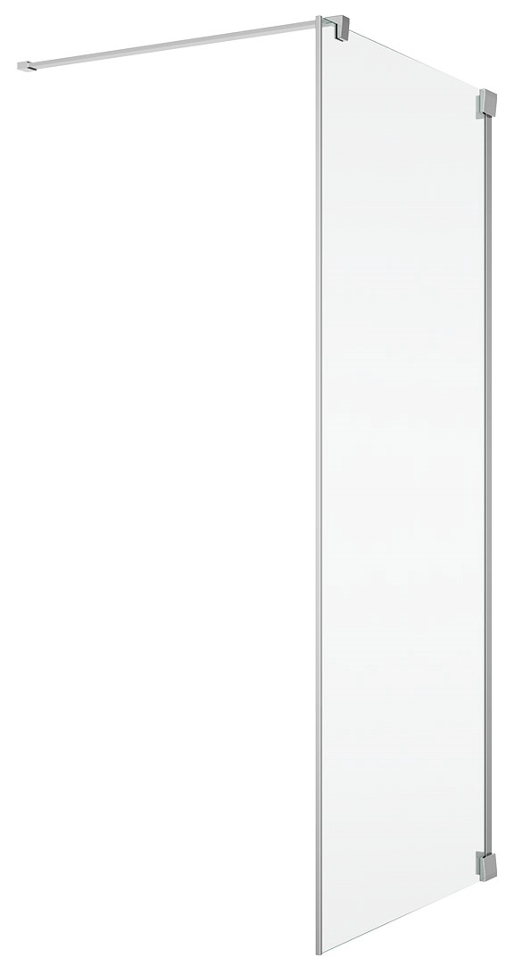 Usi, paravane si pereti dus - Perete lateral 100x200 cm, grosime sticla de 6 mm, profil crom, Ronal Cadura