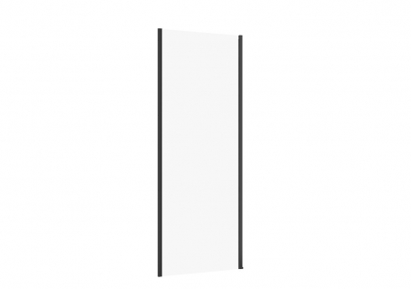 Baie - Perete lateral fix 80x195 cm Cersanit Larga profil negru