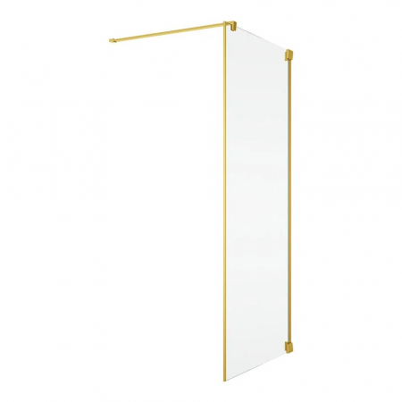 Usi, paravane si pereti dus - Perete lateral fix 90x200 cm Ronal Cadura auriu lucios