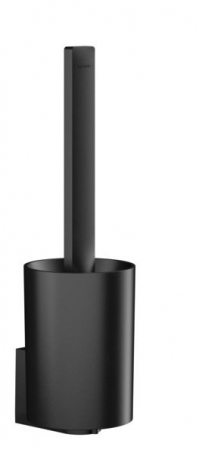 Accesorii toaleta - Perie cu suport pentru vasul de toaleta, negru mat, Hansgrohe WallStoris
