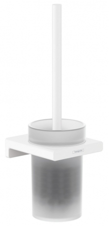 Accesorii toaleta - Perie cu suport pentru vasul de toaleta culoare alb mat Hansgrohe AddStoris 41752700