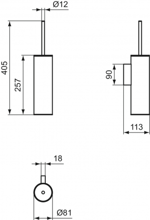 Suport perie wc crom lucios Ideal Standard Connect [1]