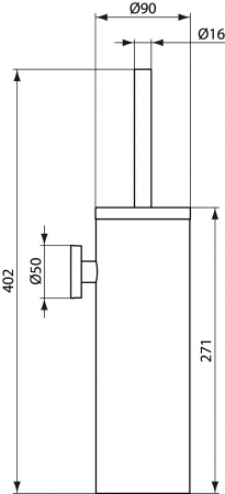 Suport perie wc Ideal Standard IOM crom lucios [1]