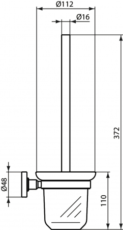 Suport perie wc Ideal Standard IOM negru/sticla mata [2]