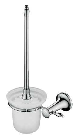 Accesorii toaleta - Perie WC Lacrima cu suport sticla mata/crom