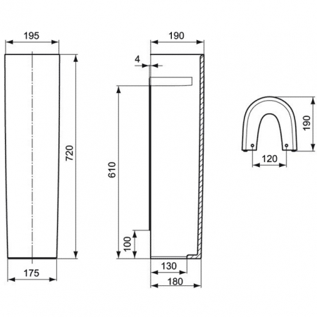 Piedestal pentru lavoar Ideal Standard Connect [5]