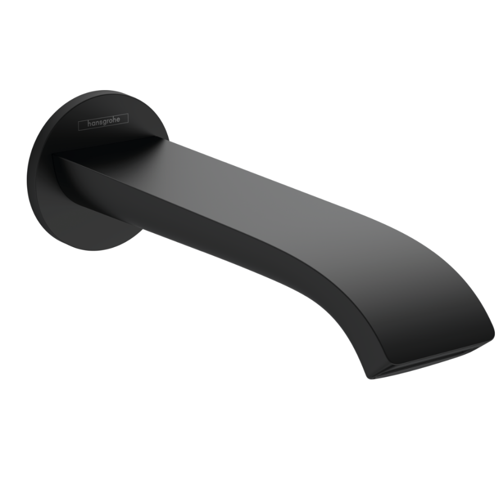 Baie - Pipa cada baie cu montaj in perete, culoare negru mat Hansgrohe Vivenis 75410670
