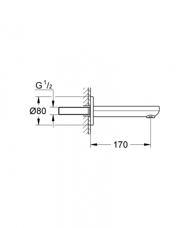 Pipa cada Grohe Eurosmart Cosmopolitan crom lucios [1]