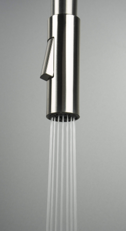 Pipa flexibila pentru baterie bucatarie, cu 2 functii, antracit, Deante Luno [2]