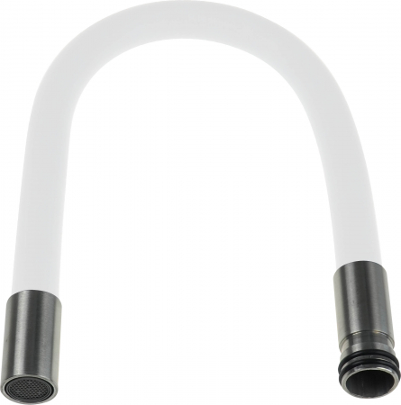 Accesorii chiuvete - Pipa flexibila pentru baterie bucatarie Deante Luno alb/inox